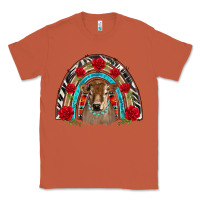 Copper brown baby cow floral rose rainbow Classic Tee - BarkalooDesign