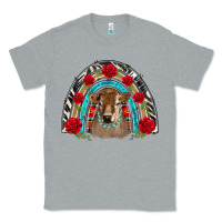 Brown Baby Cow Floral Rose Rainbow Classic Tee | Teevron