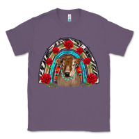 Lavender brown baby cow floral rose rainbow Classic Tee - BarkalooDesign