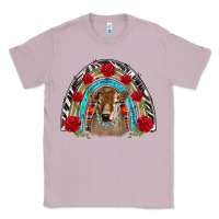 Lilac brown baby cow floral rose rainbow Classic Tee - BarkalooDesign