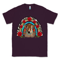 Plum brown baby cow floral rose rainbow Classic Tee - BarkalooDesign
