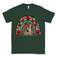 Sports Green brown baby cow floral rose rainbow Classic Tee - BarkalooDesign