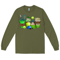 Army Green tennis coffee cups Long Sleeve Tee - AdoDesignShop