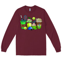 Burgundy tennis coffee cups Long Sleeve Tee - AdoDesignShop