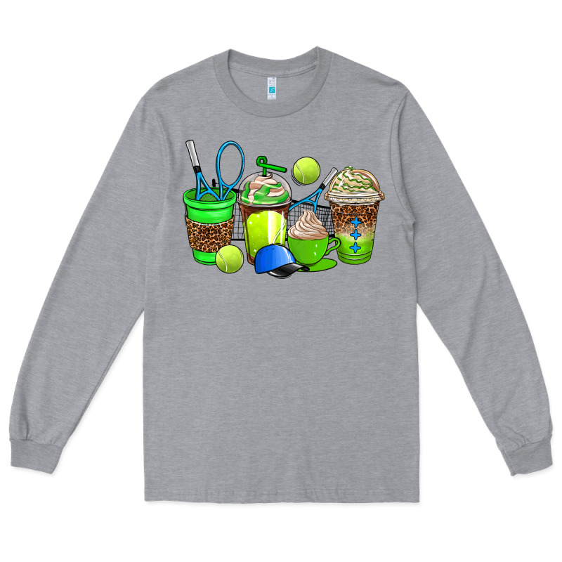 Tennis Coffee Cups Long Sleeve Tee by AdoDesignShop | Teevron