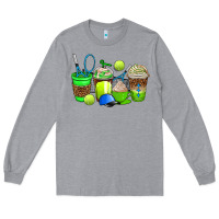 Heather Grey tennis coffee cups Long Sleeve Tee - AdoDesignShop
