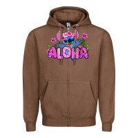 Chestnut aloha summer stitch Zipper Hoodie - Zillion Design Studio