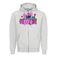 Dove Grey aloha summer stitch Zipper Hoodie - Zillion Design Studio