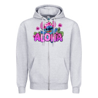 Heather Grey aloha summer stitch Zipper Hoodie - Zillion Design Studio