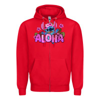 Red aloha summer stitch Zipper Hoodie - Zillion Design Studio