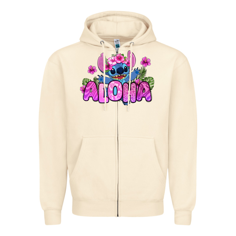 Aloha Summer Stitch Zipper Hoodie by Zillion Design Studio | Teevron