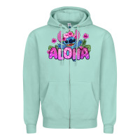 Seafoam aloha summer stitch Zipper Hoodie - Zillion Design Studio