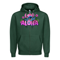 Sports Green aloha summer stitch Zipper Hoodie - Zillion Design Studio