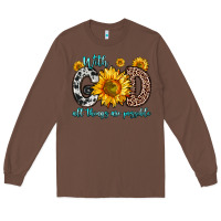 Chestnut with god all things are possible sunflower Long Sleeve Tee - Zillion Design Studio