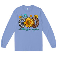 Colony Blue with god all things are possible sunflower Long Sleeve Tee - Zillion Design Studio