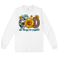 White with god all things are possible sunflower Long Sleeve Tee - Zillion Design Studio