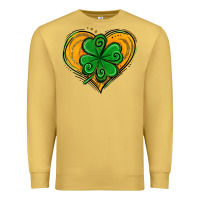 Antique Gold St. Patrick's Day Heart with Shamrock Premium Sweatshirt - Jasminsmagicworld