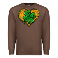 Chestnut St. Patrick's Day Heart with Shamrock Premium Sweatshirt - Jasminsmagicworld