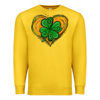Lemon St. Patrick's Day Heart with Shamrock Premium Sweatshirt - Jasminsmagicworld