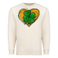 Sandshell St. Patrick's Day Heart with Shamrock Premium Sweatshirt - Jasminsmagicworld