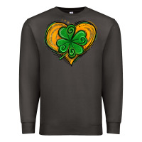Smoke St. Patrick's Day Heart with Shamrock Premium Sweatshirt - Jasminsmagicworld