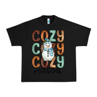Black cozy season snowman Urban Heavy Tee - MaliasSmallBusiness
