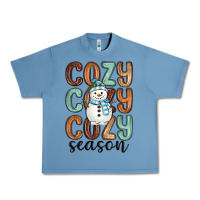 Pebble Blue cozy season snowman Urban Heavy Tee - MaliasSmallBusiness