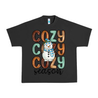 Pigment Black cozy season snowman Urban Heavy Tee - MaliasSmallBusiness