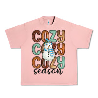 Salmon cozy season snowman Urban Heavy Tee - MaliasSmallBusiness