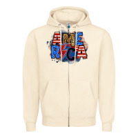Sandshell america lightning bolt Zipper Hoodie - Zillion Design Studio