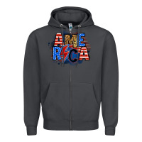 Smoke america lightning bolt Zipper Hoodie - Zillion Design Studio