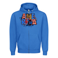 True Royal america lightning bolt Zipper Hoodie - Zillion Design Studio