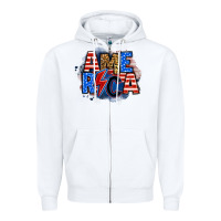 White america lightning bolt Zipper Hoodie - Zillion Design Studio