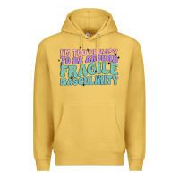 Antique Gold i'm too clumsy to be around fragile masculinity Premium Hoodie - MaliasSmallBusiness
