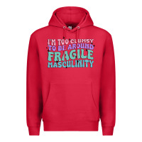 Cardinal i'm too clumsy to be around fragile masculinity Premium Hoodie - MaliasSmallBusiness