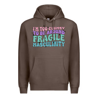 Coffee i'm too clumsy to be around fragile masculinity Premium Hoodie - MaliasSmallBusiness