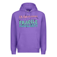 Purple i'm too clumsy to be around fragile masculinity Premium Hoodie - MaliasSmallBusiness