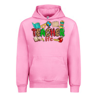 Fuchsia Pink teacher life Urban Hoodie - MaliasSmallBusiness
