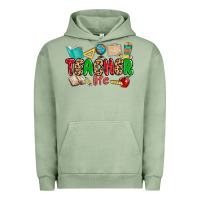 Pigment Oil Green teacher life Urban Hoodie - MaliasSmallBusiness
