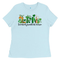 Baby Blue st. patricks day registered nurse lpn heart Ladies Tee - BarkalooDesign