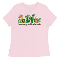 Bubblegum Pink st. patricks day registered nurse lpn heart Ladies Tee - BarkalooDesign