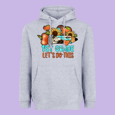 1 St Grade Let's Do This Heavyweight Hoodie Designed By Jahusdesignshop