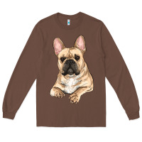 Chestnut french bulldog sitting Long Sleeve Tee - RanaPortraitStore