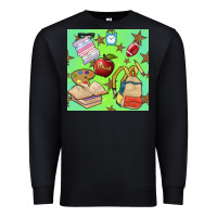 Black school seamless pattern Premium Sweatshirt - BundleAndBundleShop