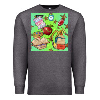 Charcoal Heather school seamless pattern Premium Sweatshirt - BundleAndBundleShop