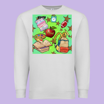 School Seamless Pattern Premium Sweatshirt Designed By Bundleandbundleshop
