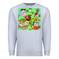 Heather Grey school seamless pattern Premium Sweatshirt - BundleAndBundleShop
