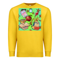 Lemon school seamless pattern Premium Sweatshirt - BundleAndBundleShop