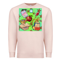 Pale Pink school seamless pattern Premium Sweatshirt - BundleAndBundleShop