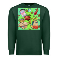 Sports Green school seamless pattern Premium Sweatshirt - BundleAndBundleShop